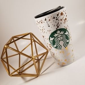 🆕️Starbucks, Holiday 2019, Gold Splatter Tumbler